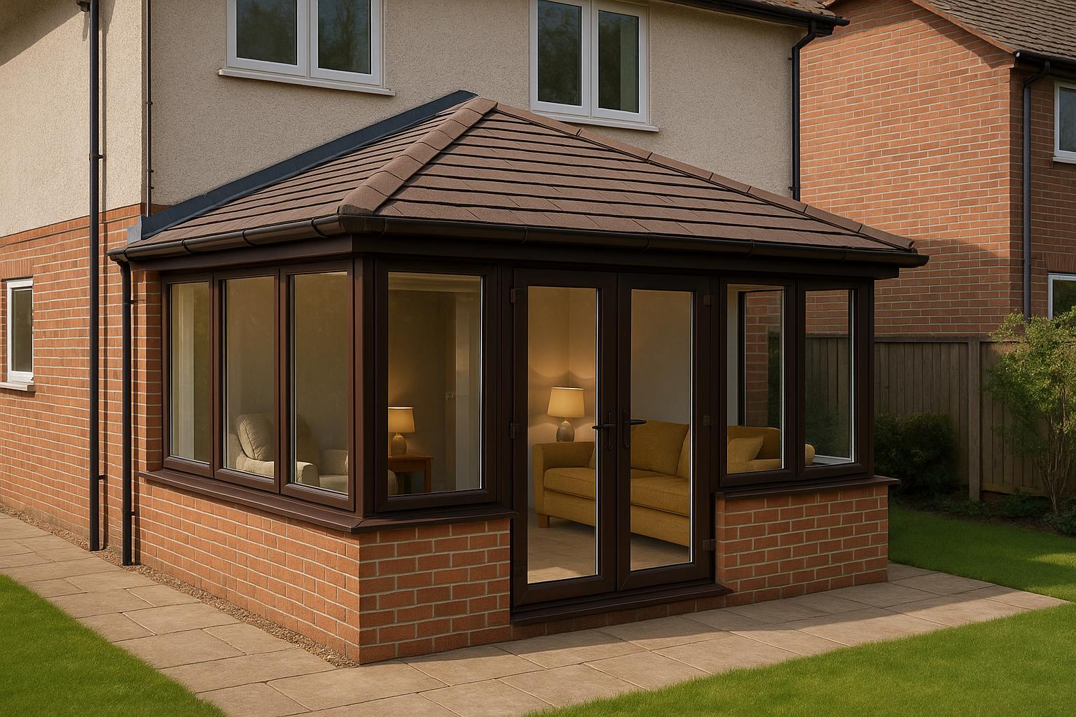 Veranda and glazed roof structure