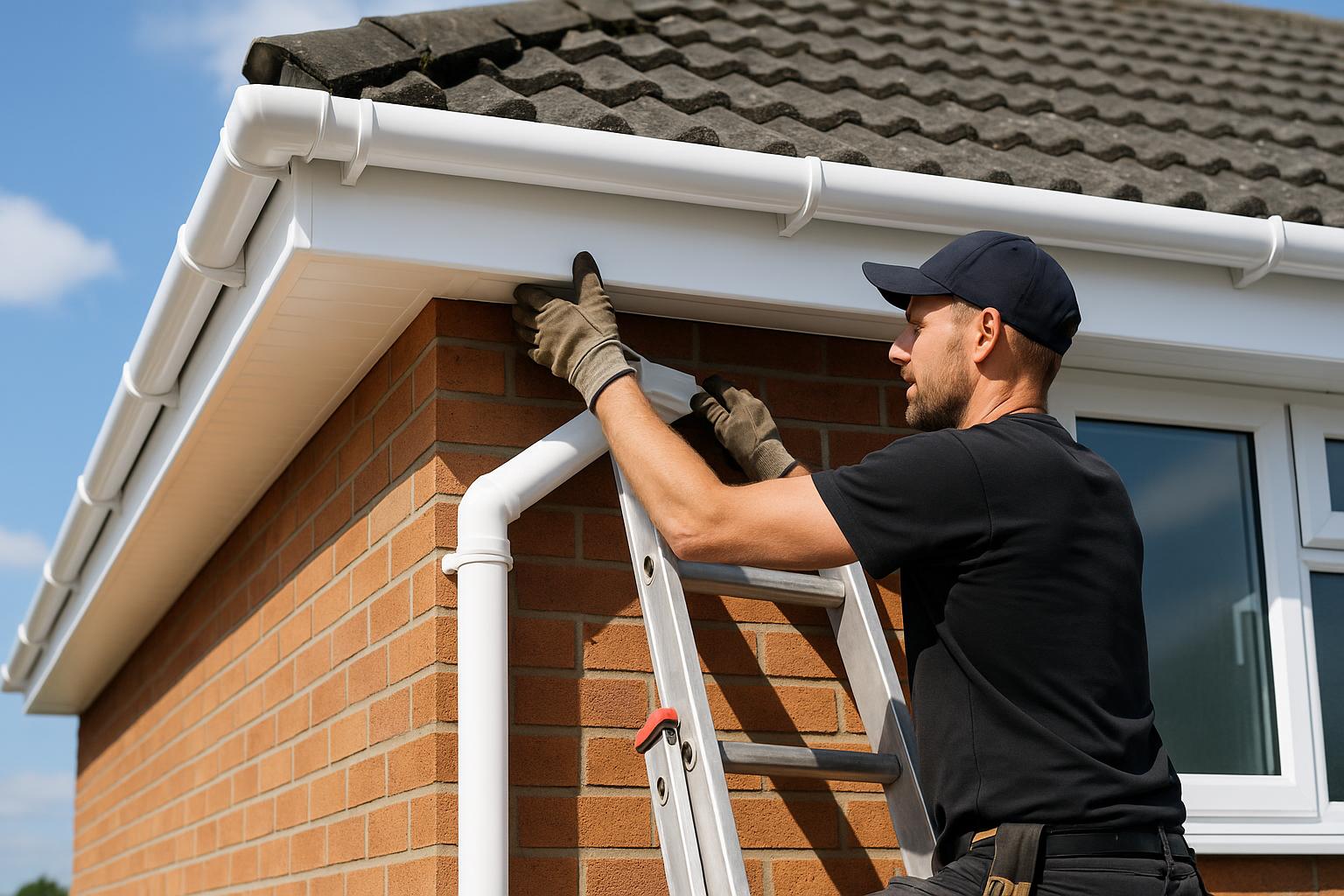 New guttering and downpipes